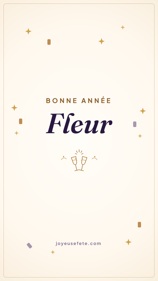 Image « Bonne année Fleur » au format story