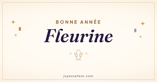Image « Bonne année Fleurine » au format large
