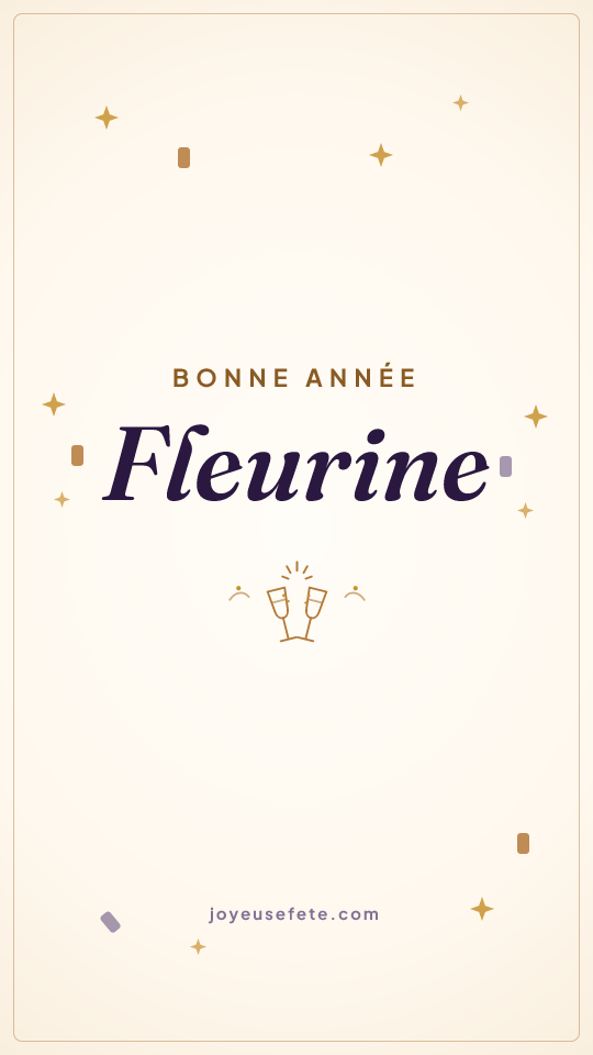Image « Bonne année Fleurine » au format story