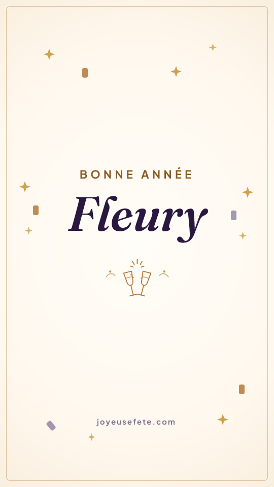 Image « Bonne année Fleury » au format story