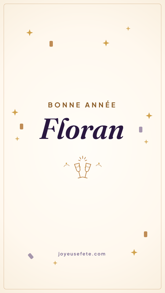 Image « Bonne année Floran » au format story