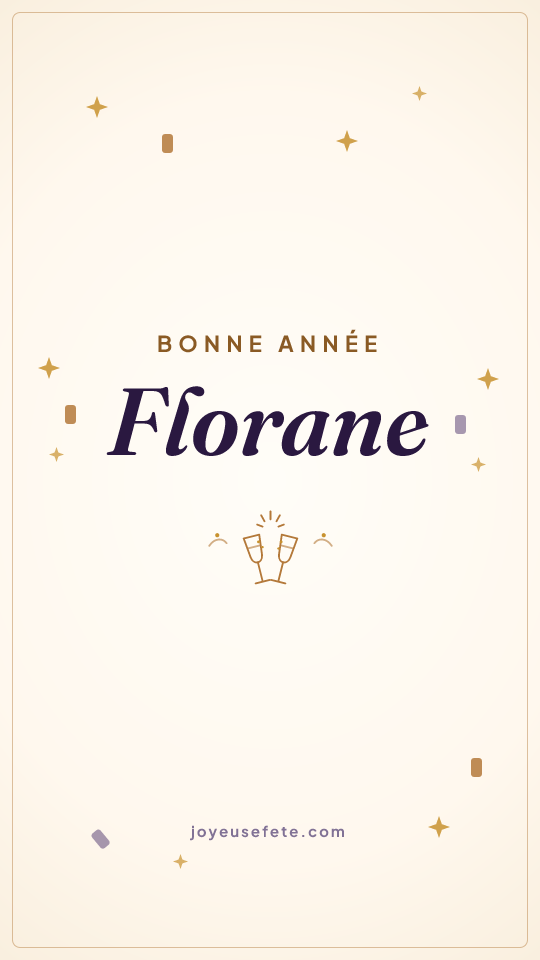 Image « Bonne année Florane » au format story