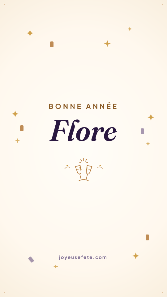 Image « Bonne année Flore » au format story
