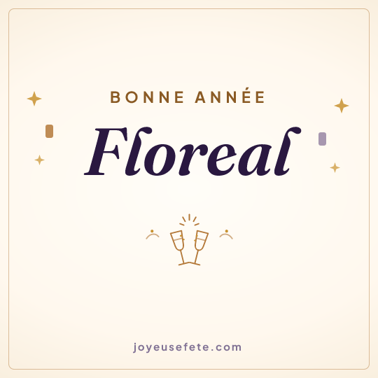 Image carrée « Bonne année Floreal » pour WhatsApp