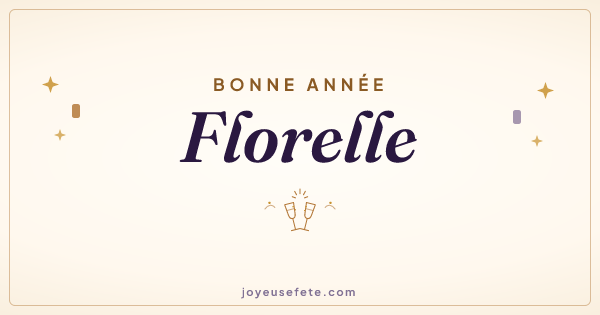 Image « Bonne année Florelle » au format large