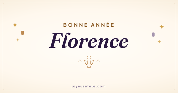 Image « Bonne année Florence » au format large