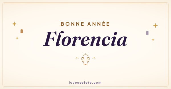 Image « Bonne année Florencia » au format large