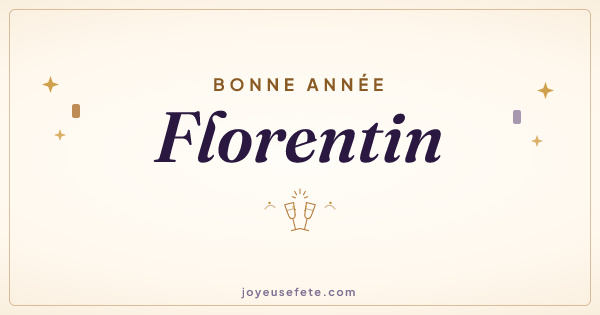 Image « Bonne année Florentin » au format large