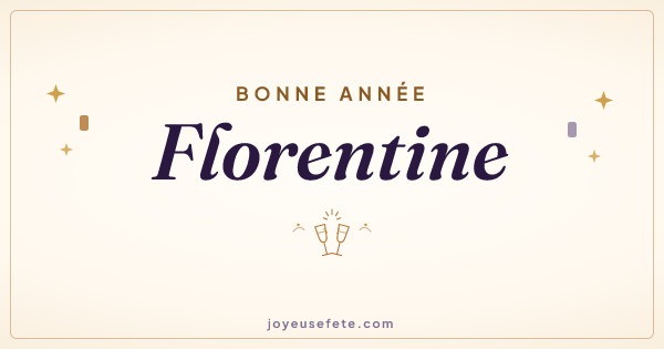 Image « Bonne année Florentine » au format large