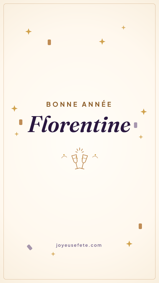 Image « Bonne année Florentine » au format story