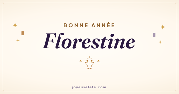 Image « Bonne année Florestine » au format large