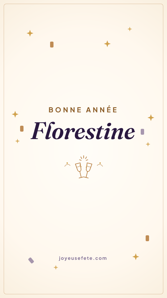 Image « Bonne année Florestine » au format story