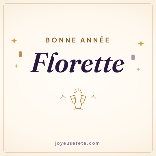 Image carrée « Bonne année Florette » pour WhatsApp
