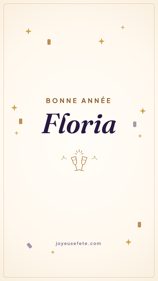 Image « Bonne année Floria » au format story