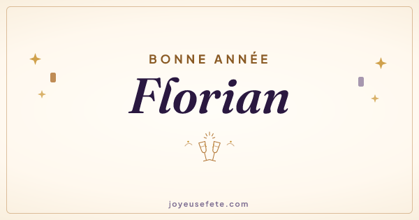Image « Bonne année Florian » au format large