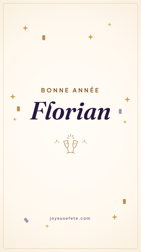 Image « Bonne année Florian » au format story
