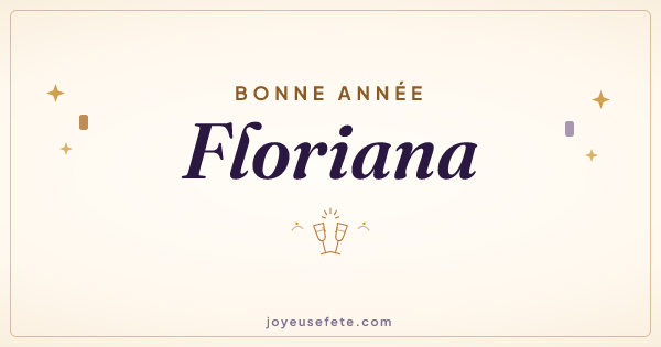 Image « Bonne année Floriana » au format large