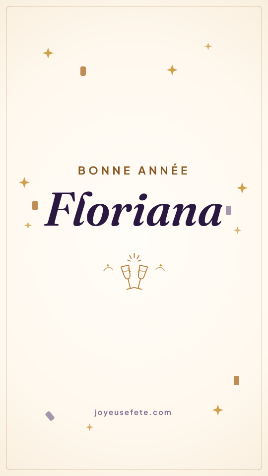 Image « Bonne année Floriana » au format story
