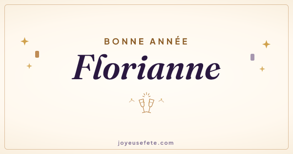 Image « Bonne année Florianne » au format large