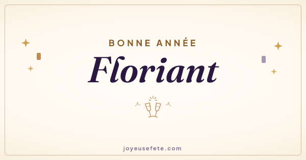 Image « Bonne année Floriant » au format large