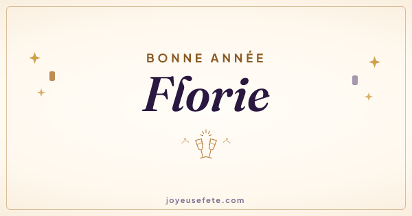 Image « Bonne année Florie » au format large