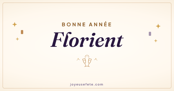 Image « Bonne année Florient » au format large