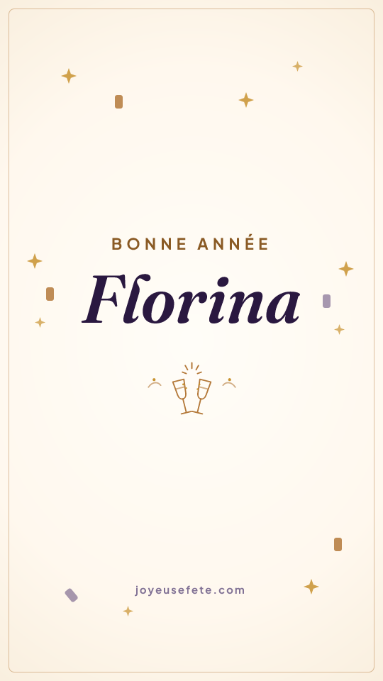 Image « Bonne année Florina » au format story