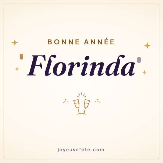 Image carrée « Bonne année Florinda » pour WhatsApp