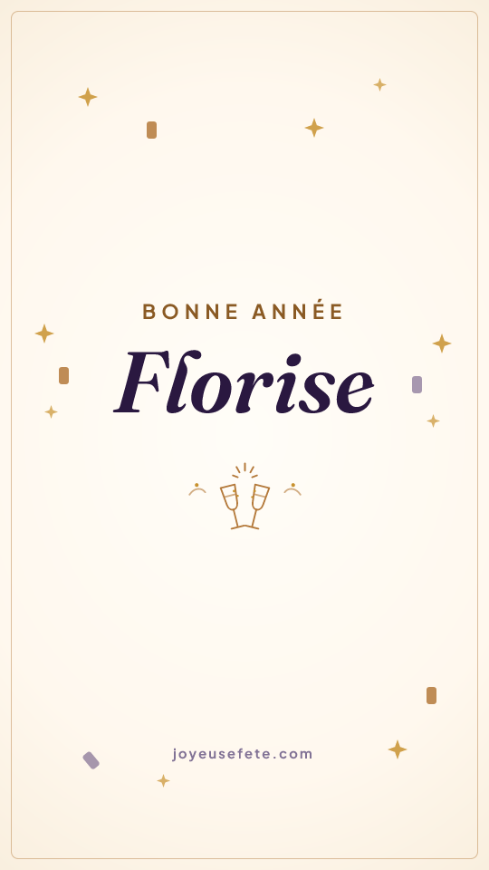 Image « Bonne année Florise » au format story