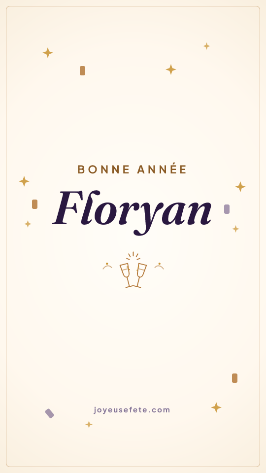 Image « Bonne année Floryan » au format story