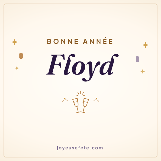 Image carrée « Bonne année Floyd » pour WhatsApp
