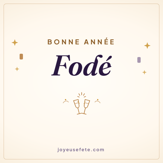 Image carrée « Bonne année Fodé » pour WhatsApp