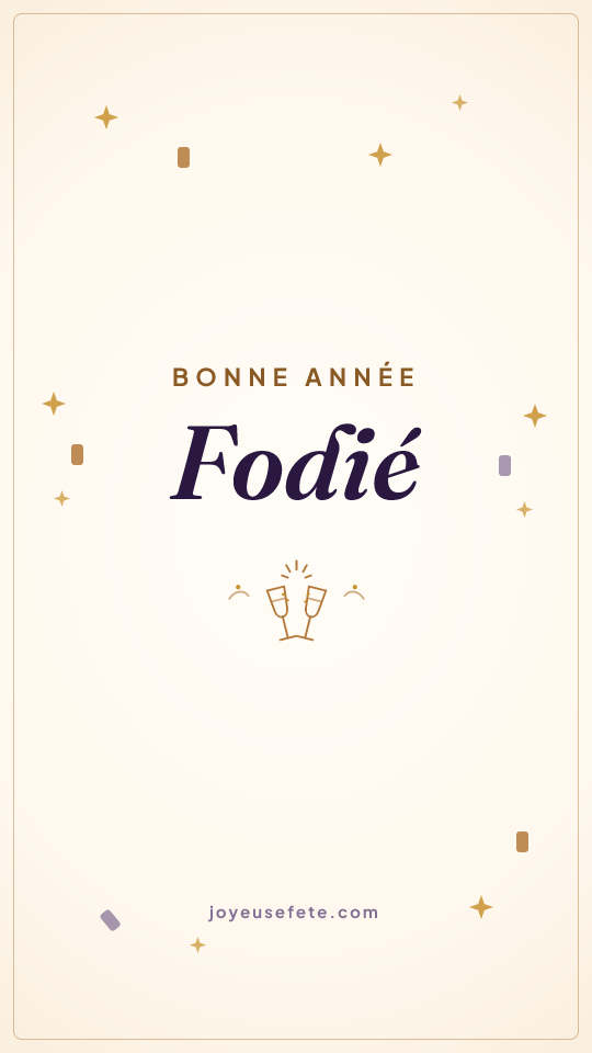 Image « Bonne année Fodié » au format story