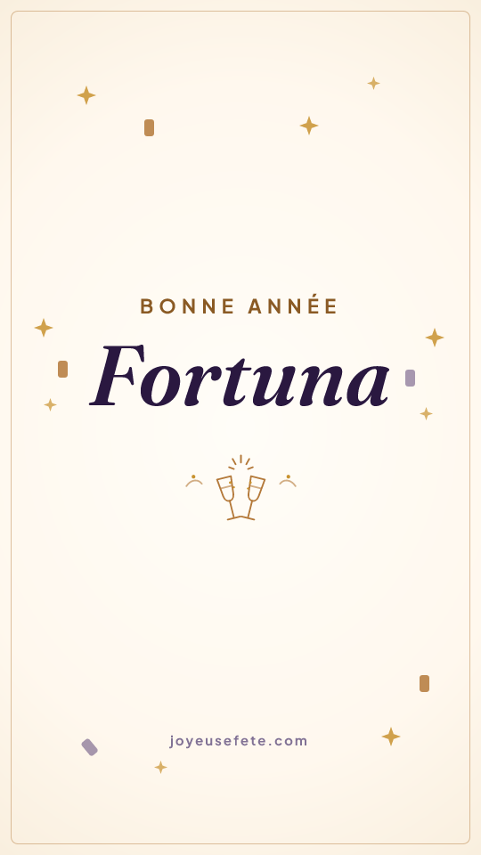 Image « Bonne année Fortuna » au format story