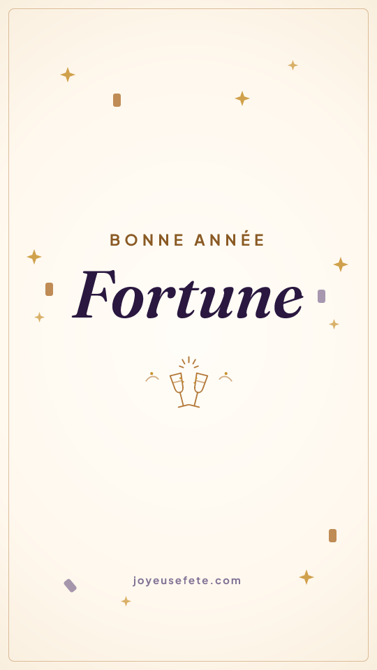 Image « Bonne année Fortune » au format story