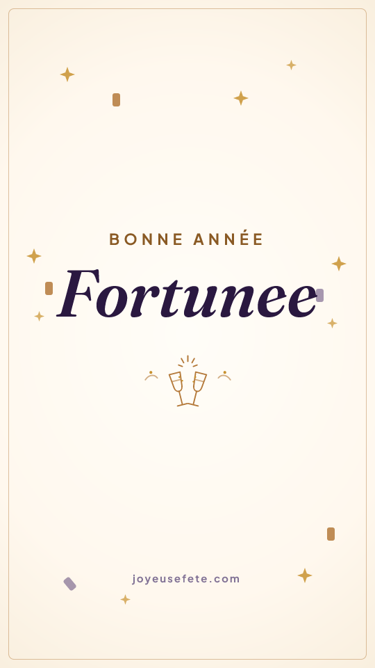 Image « Bonne année Fortunee » au format story
