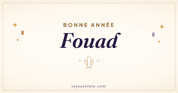 Image « Bonne année Fouad » au format large