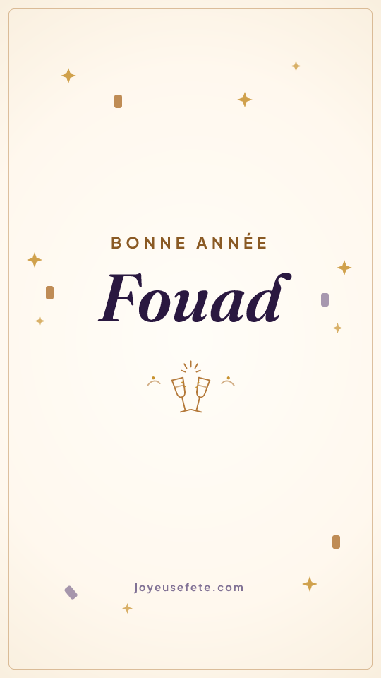Image « Bonne année Fouad » au format story