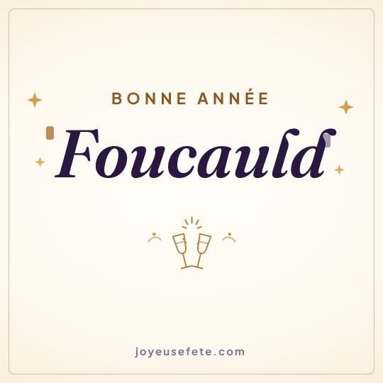 Image carrée « Bonne année Foucauld » pour WhatsApp