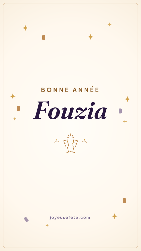 Image « Bonne année Fouzia » au format story
