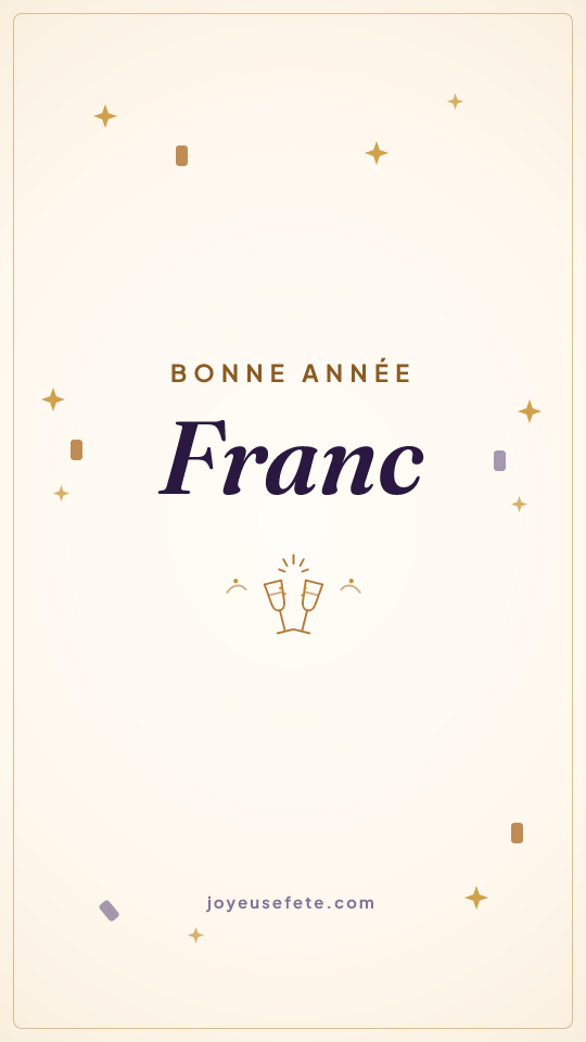 Image « Bonne année Franc » au format story