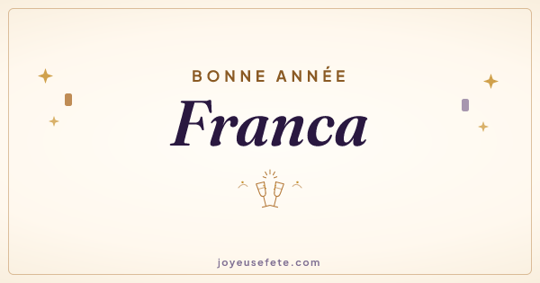 Image « Bonne année Franca » au format large