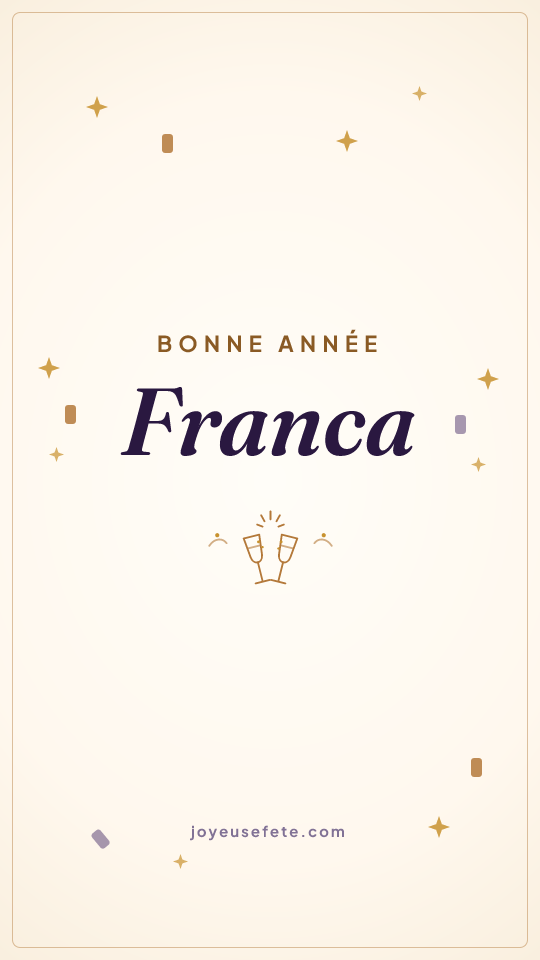 Image « Bonne année Franca » au format story
