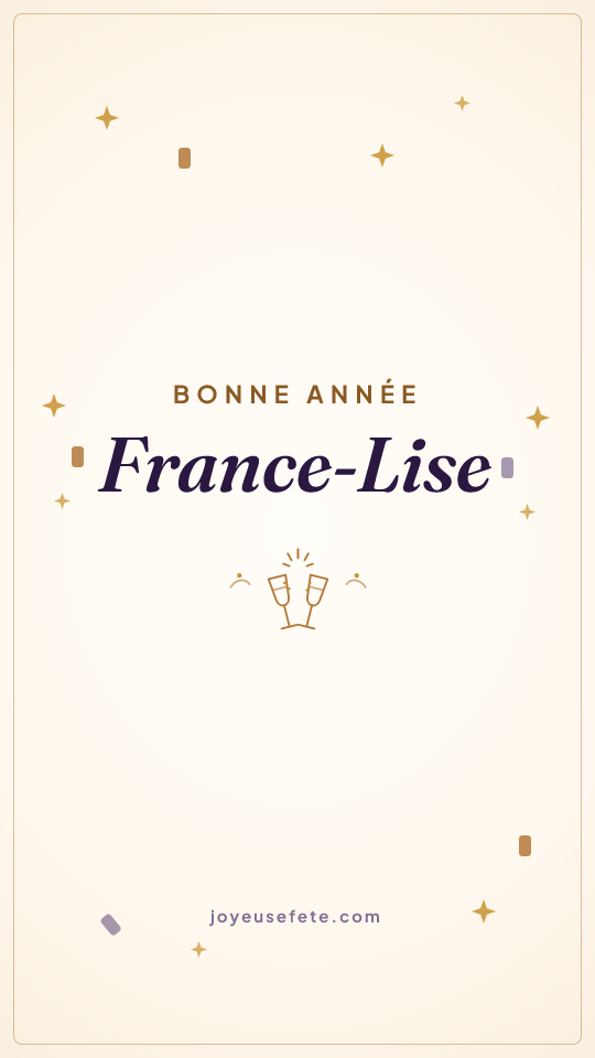 Image « Bonne année France-Lise » au format story