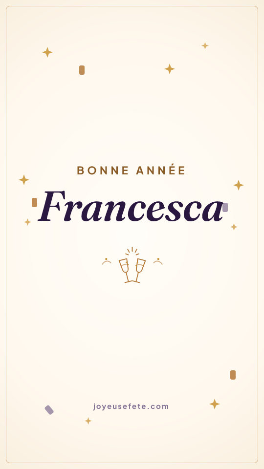 Image « Bonne année Francesca » au format story