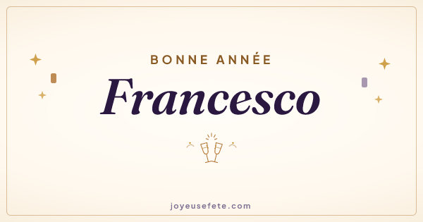 Image « Bonne année Francesco » au format large