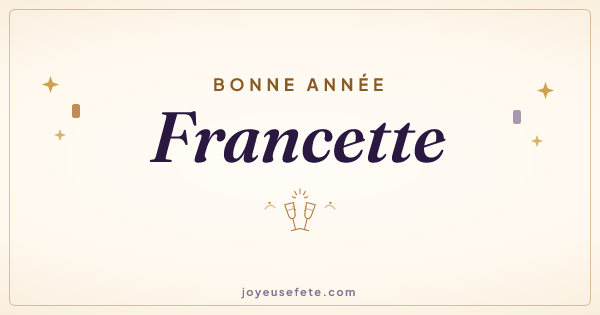 Image « Bonne année Francette » au format large
