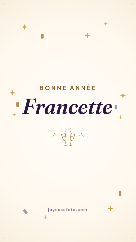 Image « Bonne année Francette » au format story