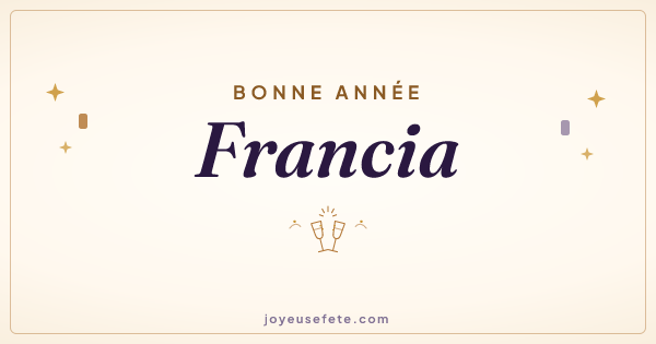 Image « Bonne année Francia » au format large