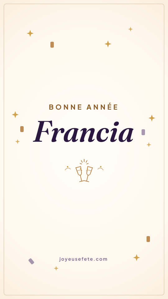 Image « Bonne année Francia » au format story